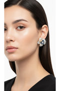 Zr Model Mavi Çiçek Küpe