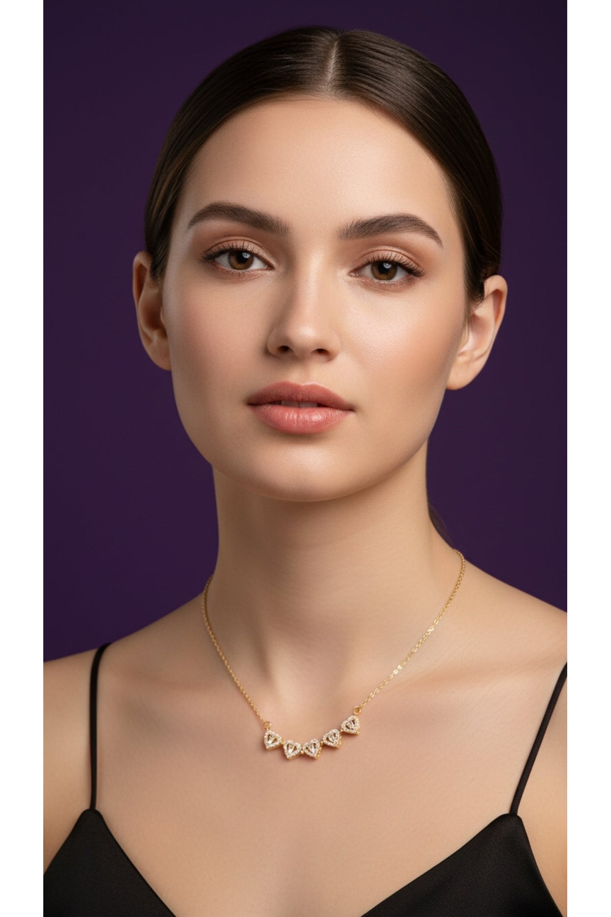 Yonca Kalp Figür Açılır Kaapanır Çelik Kolye