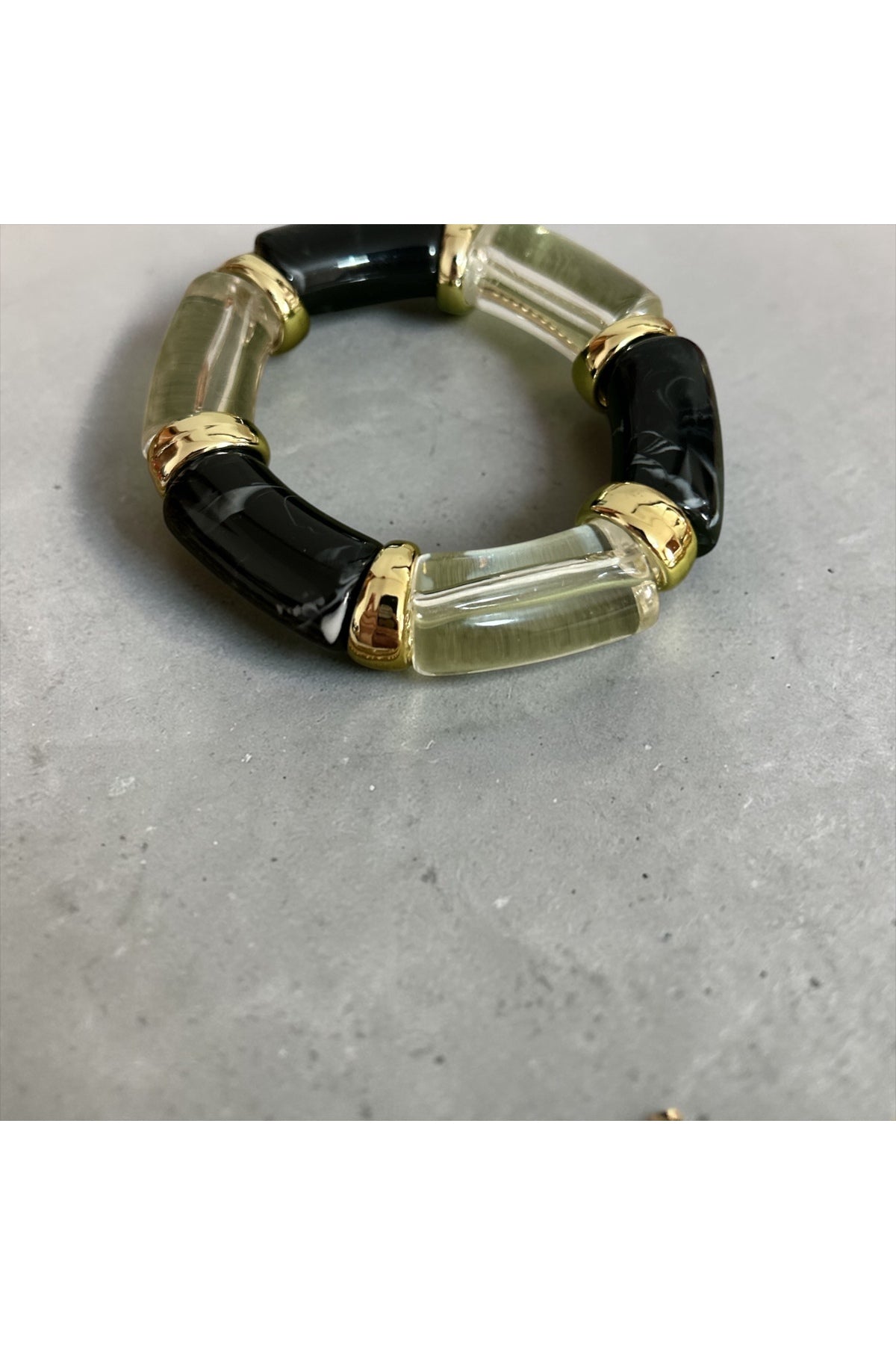 Siyah-Şeffaf Renk Kemik Bileklik