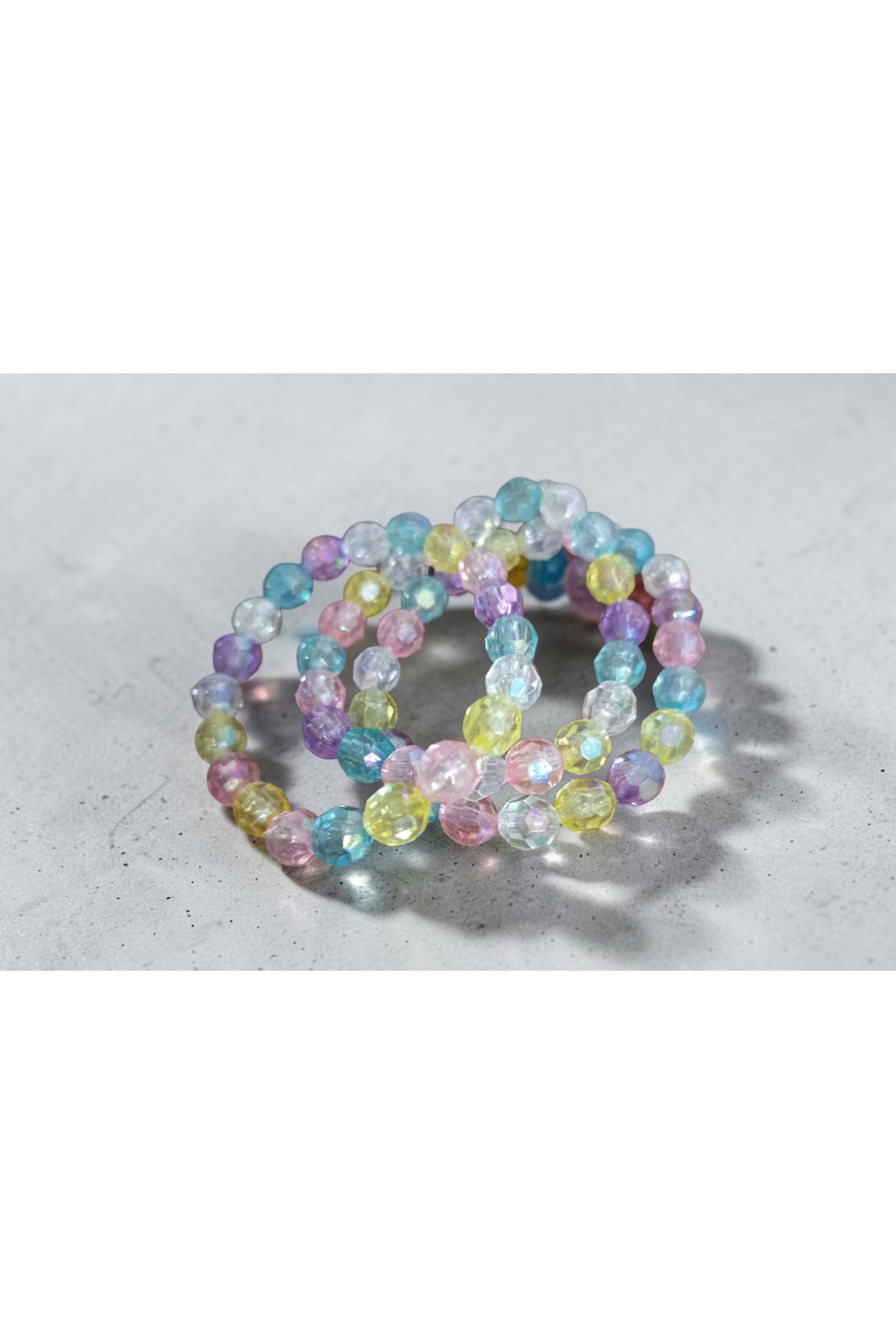 Kız Çocuk Çok Renkli Kristal Taş Bileklik (3'lü)