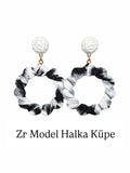 Zebra Desen Küpe