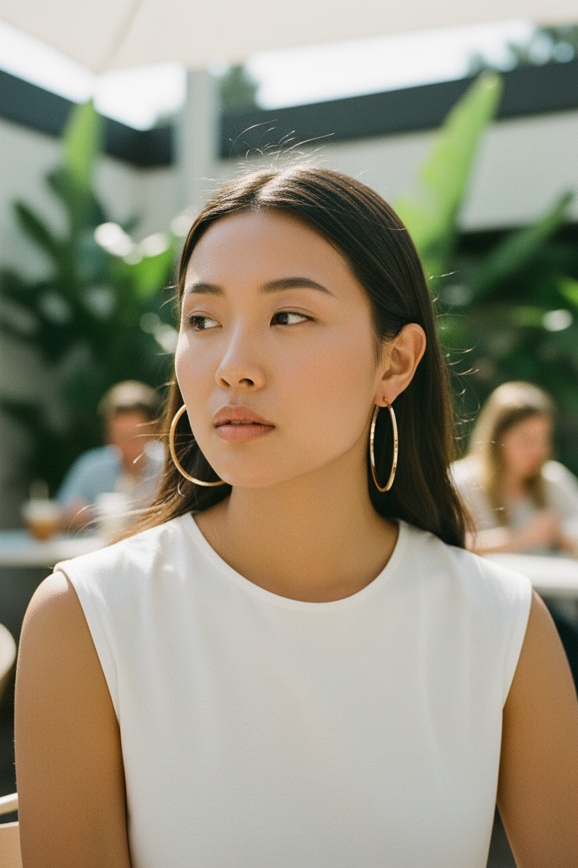 Büyük Gold Halka Küpe