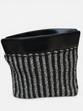 Gece Işıltısı Çizgili Clutch