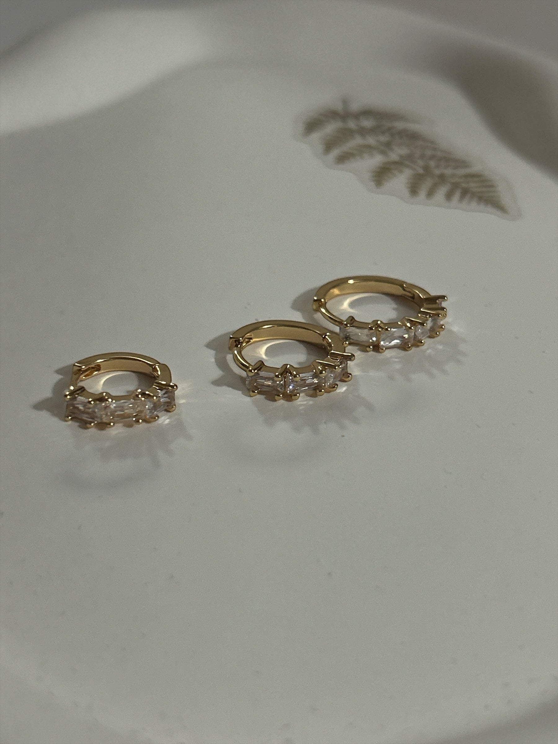 Vip 3'lü Gold Renk Kadın Halka Küpe