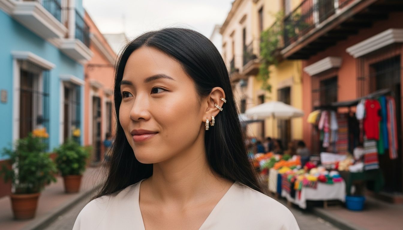 Vip 3'lü Gold Renk Kadın Halka Küpe