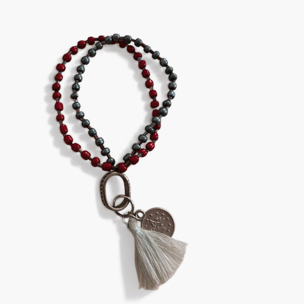 Charm Detaylı Çift Sıra Bohem Bileklik