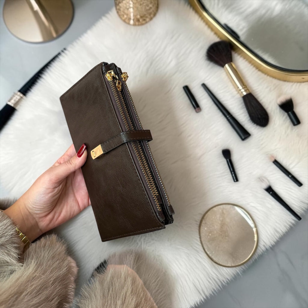 Luxe Fold Kahverengi Deri Cüzdan