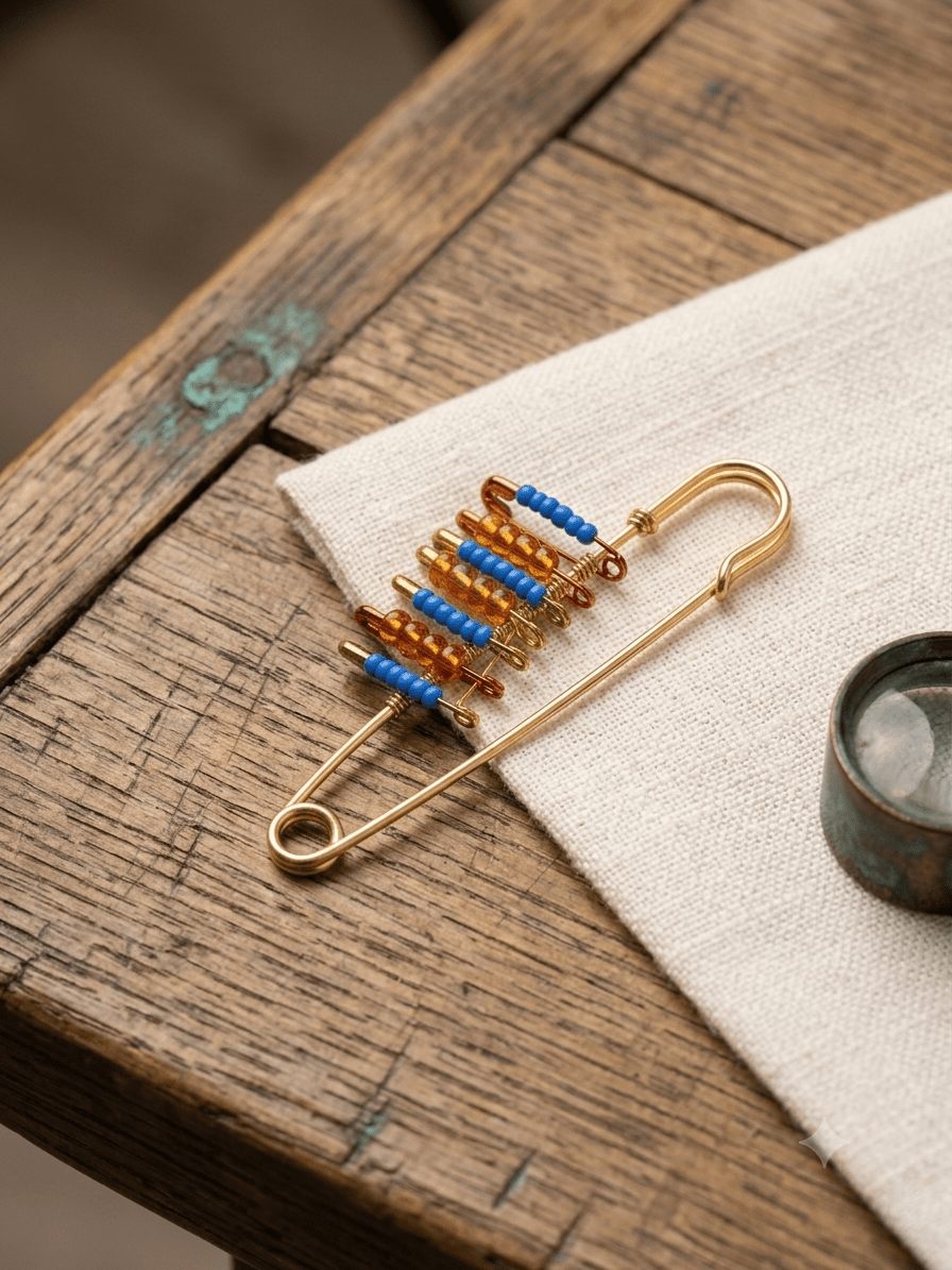 Boncuklu Pin/Broş
