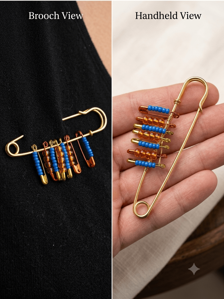 Boncuklu Pin/Broş