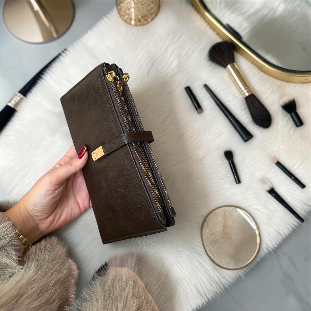 Luxe Fold Kahverengi Deri Cüzdan