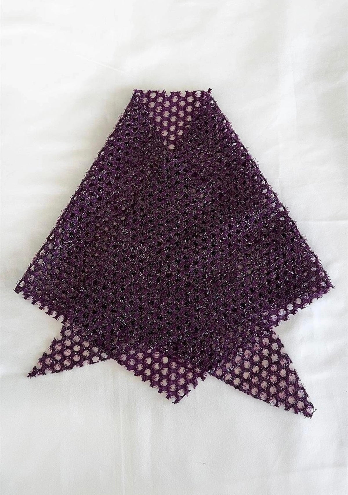 Mor Renkli Simli Bandana