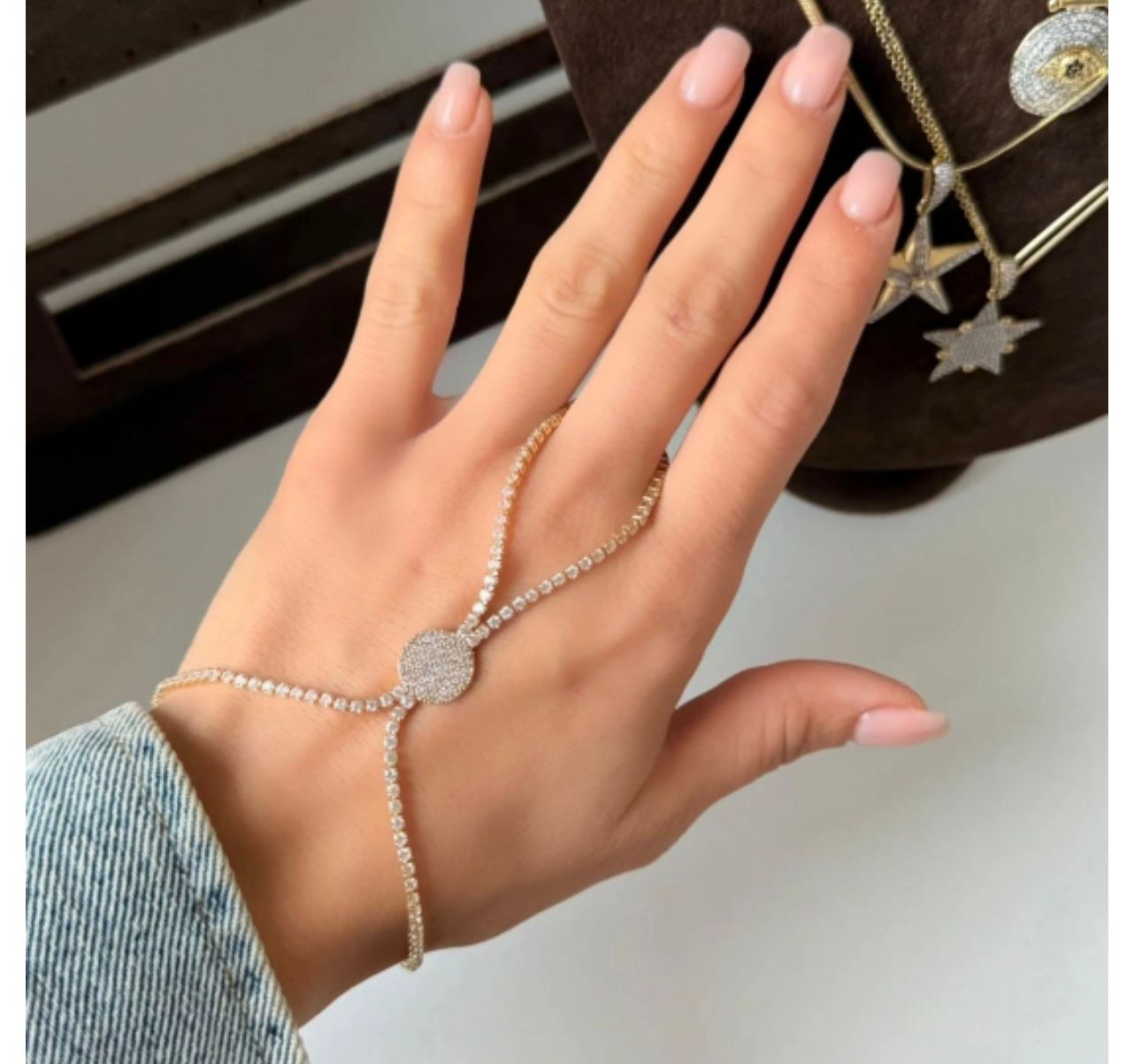 Su Yolu Press Taşlı Şahmeran Bileklik